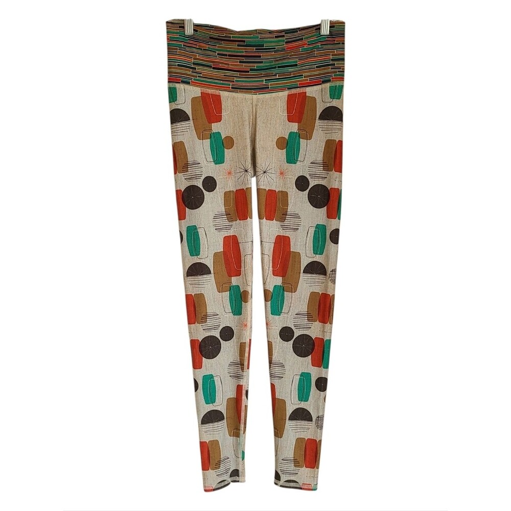 RARE PRINT! niyama sol mcm print leggings womens made in california size L